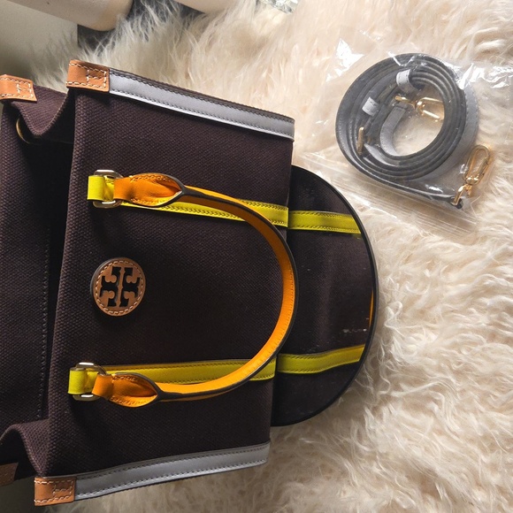 Tory Burch NWOTs Canvas Colorblock Tote - Picture 10 of 14
